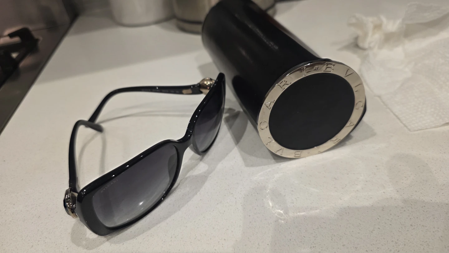 Authentic BVLGARI Sunglasses with Swarovski Crystals