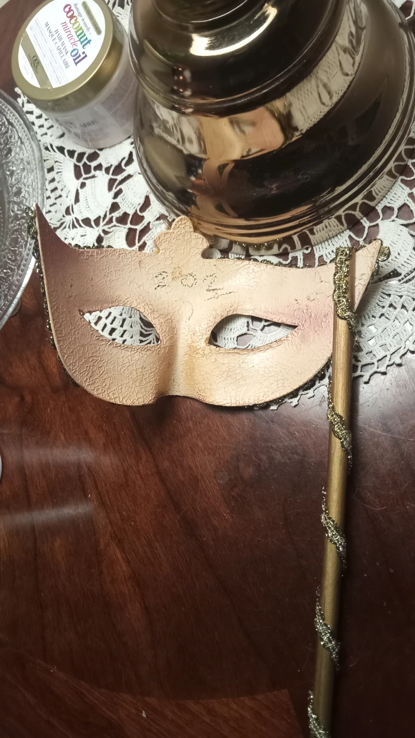 Venetian Masquerade Mask on Stick - photo 2