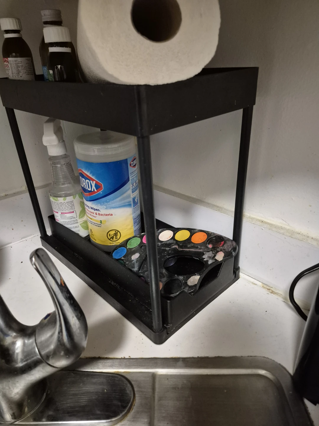 Black 2-Tier Countertop Organizer