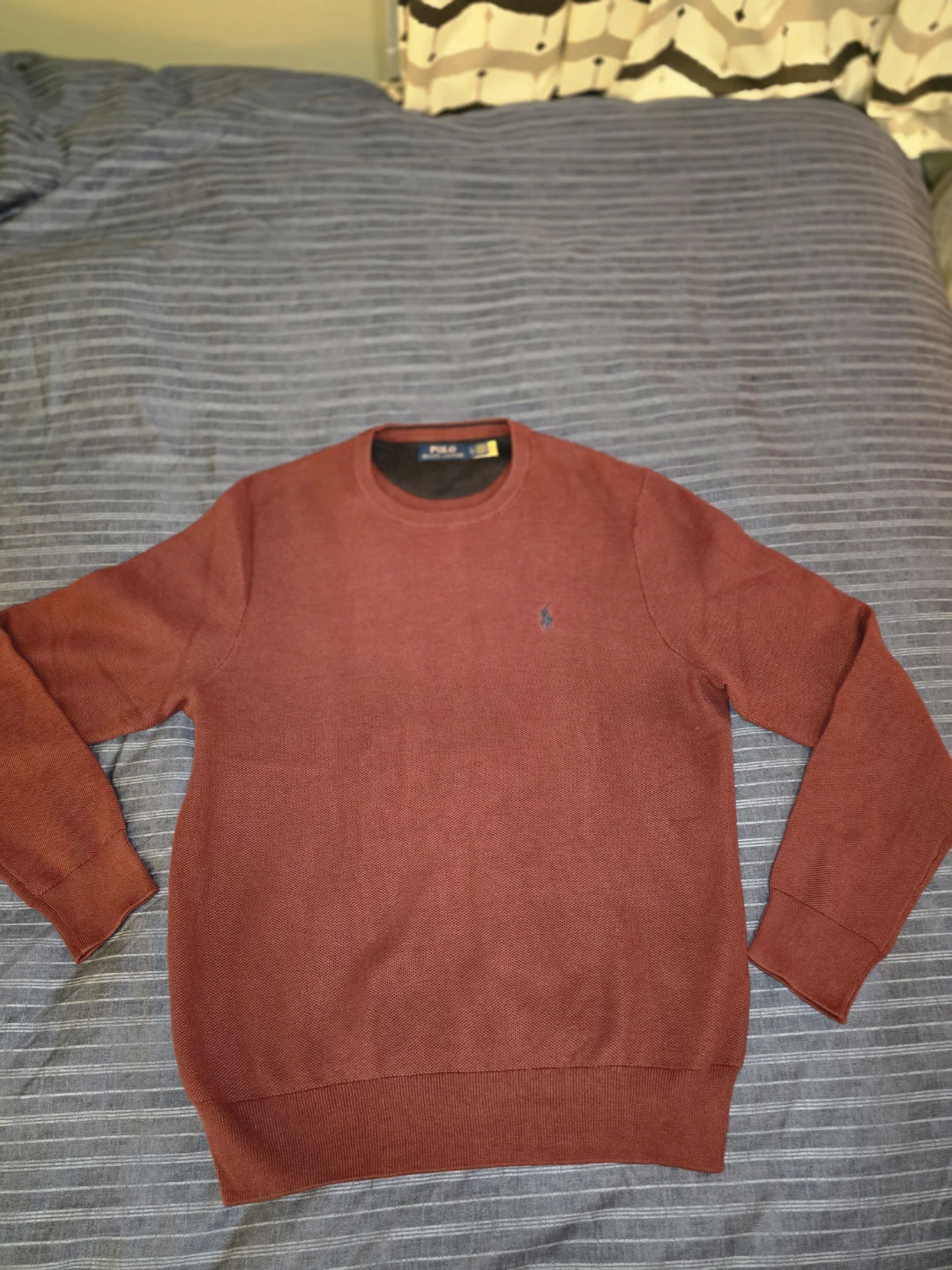 Lg - Ralph Lauren Men's Crewneck Sweater - Red -  (NEW)