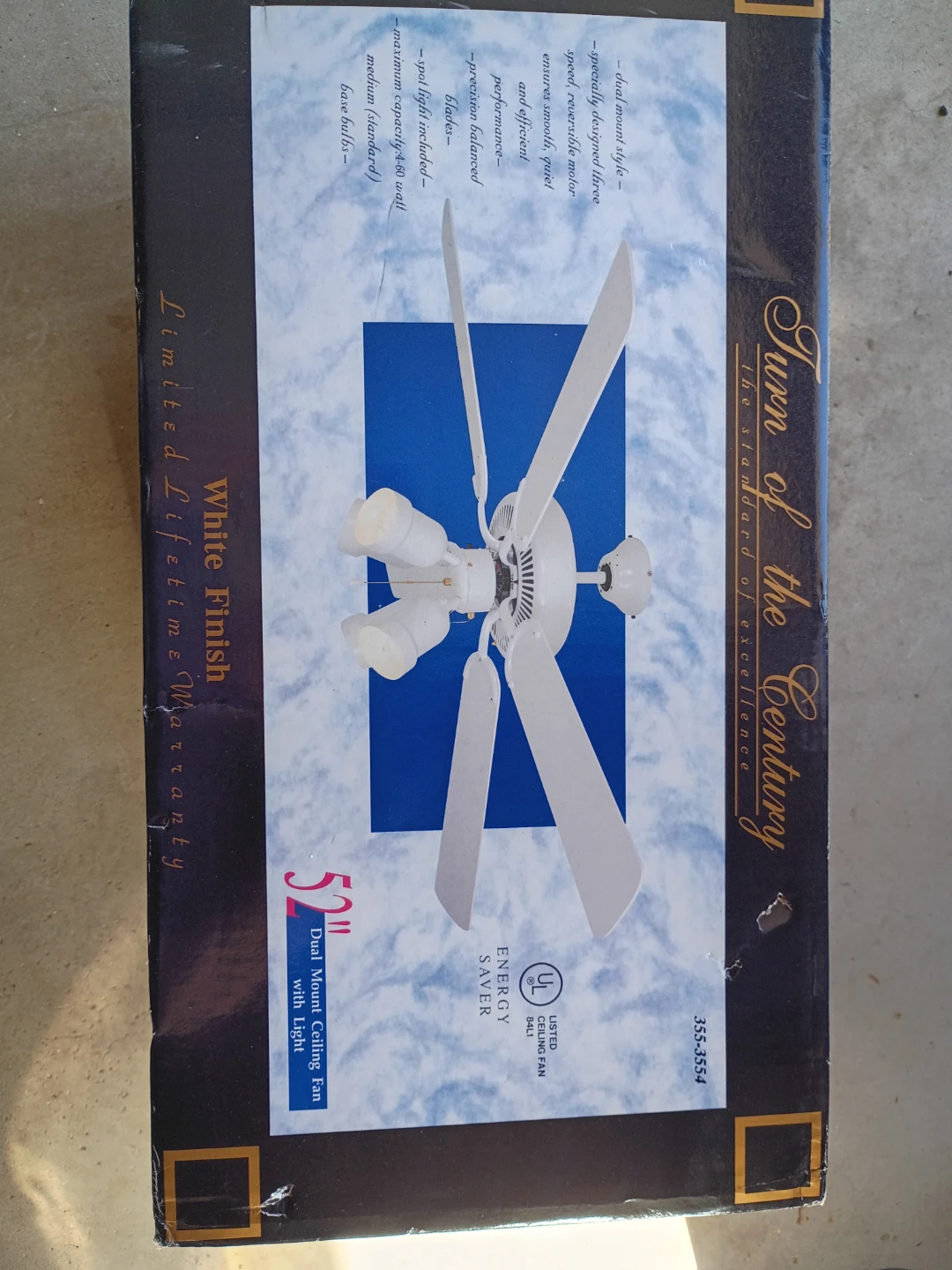 Ceiling fan in unopened box - photo 3