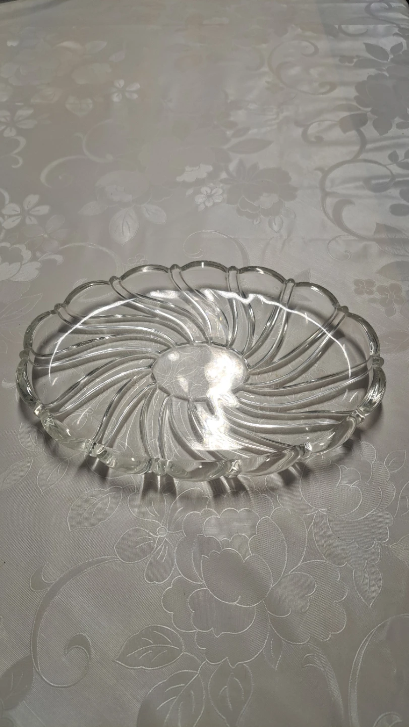 Clear Glass Oval Serving Tray