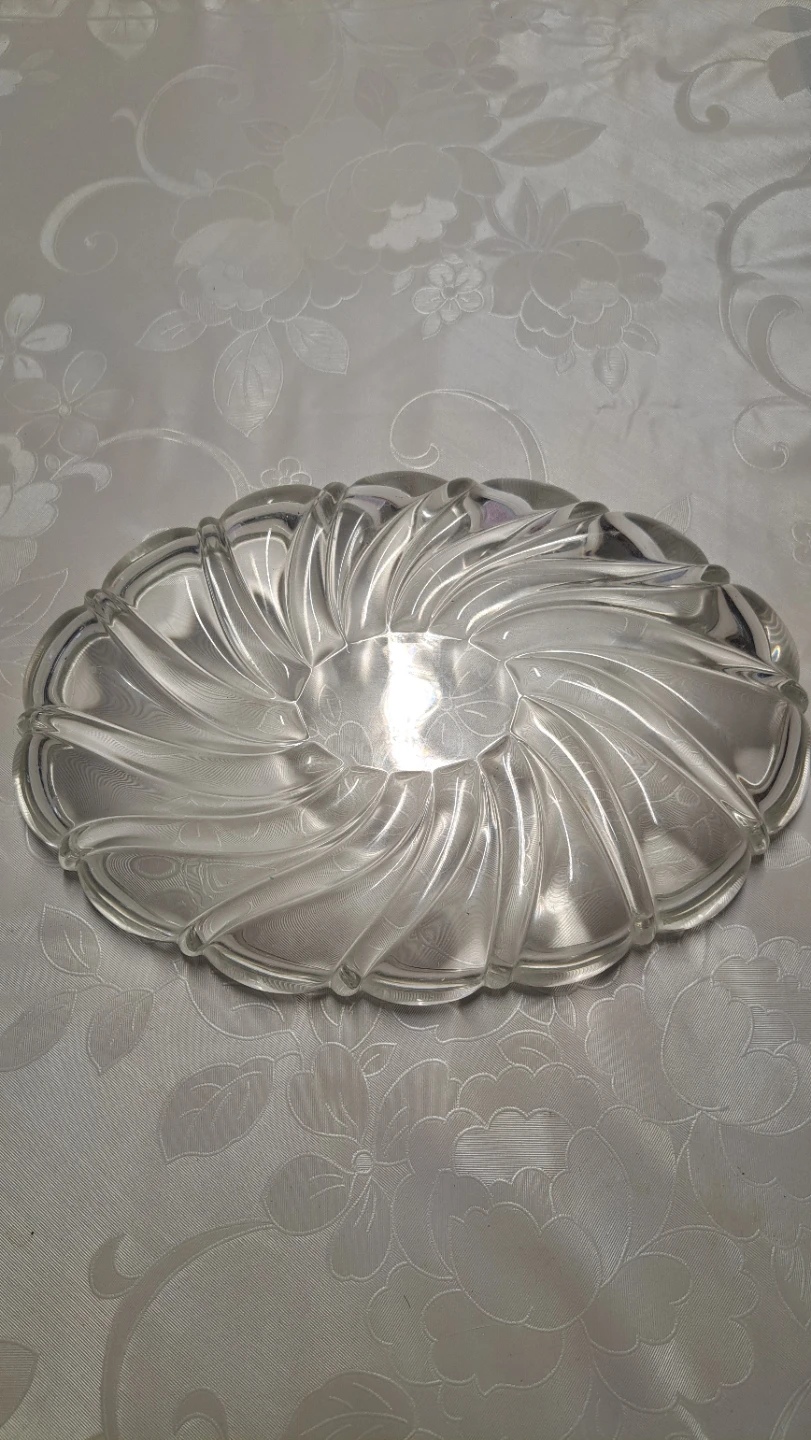 Clear Glass Oval Serving Tray - photo 2