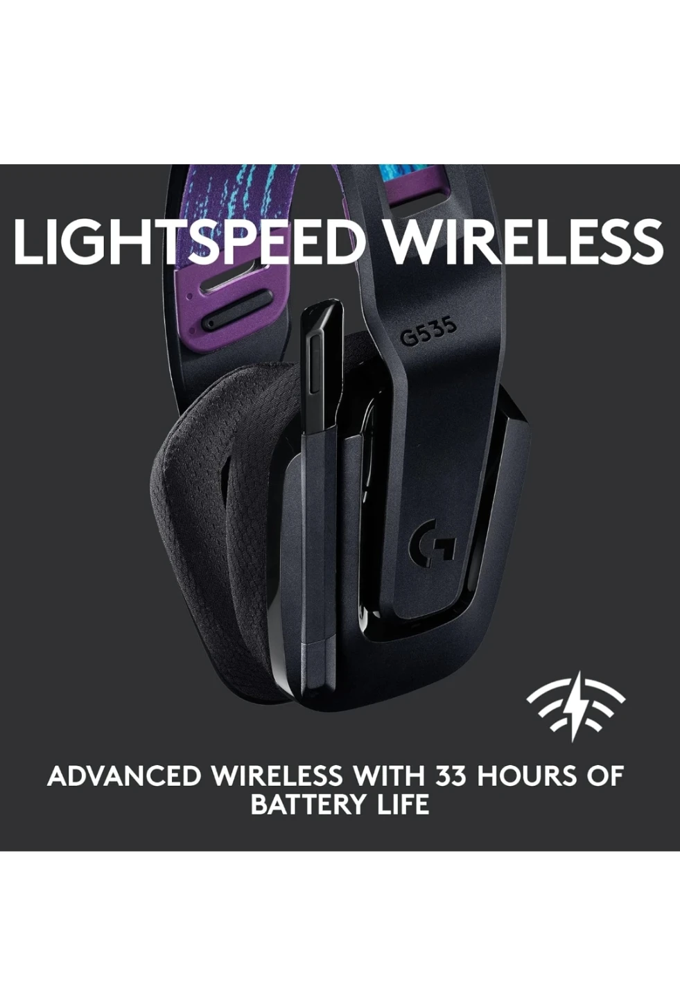 Logitech G535 Lightspeed Wireless Gaming Headset - photo 2