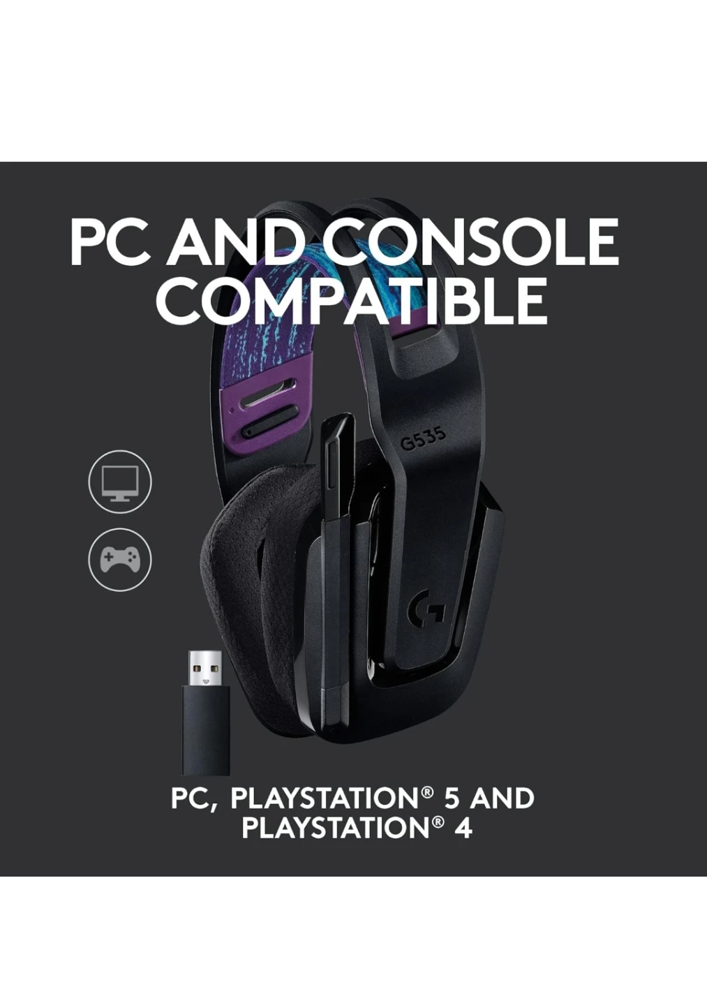 Logitech G535 Lightspeed Wireless Gaming Headset - photo 3