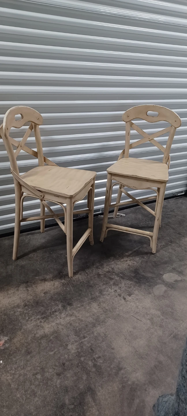 Set of 2 Vintage Style Wooden Chairs