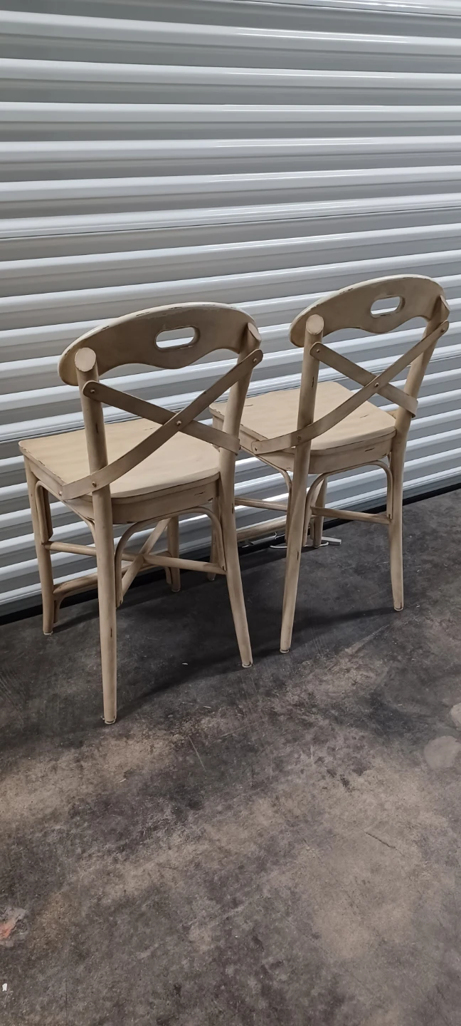 Set of 2 Vintage Style Wooden Chairs - photo 4