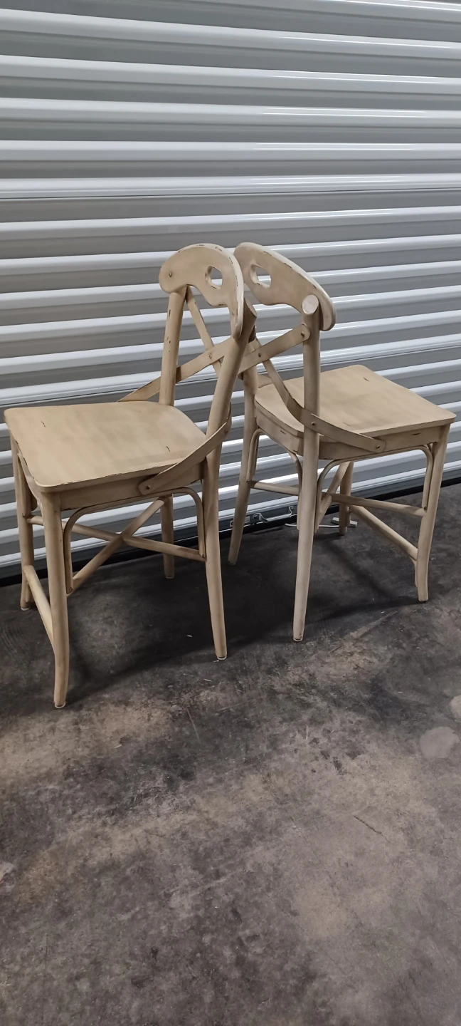 Set of 2 Vintage Style Wooden Chairs - photo 5