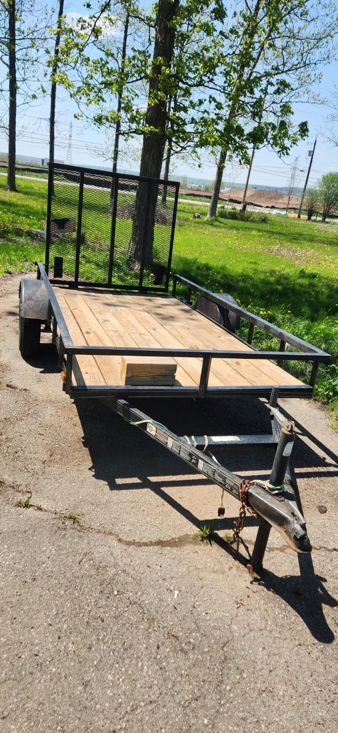 Utility Trailer with Wood Deck