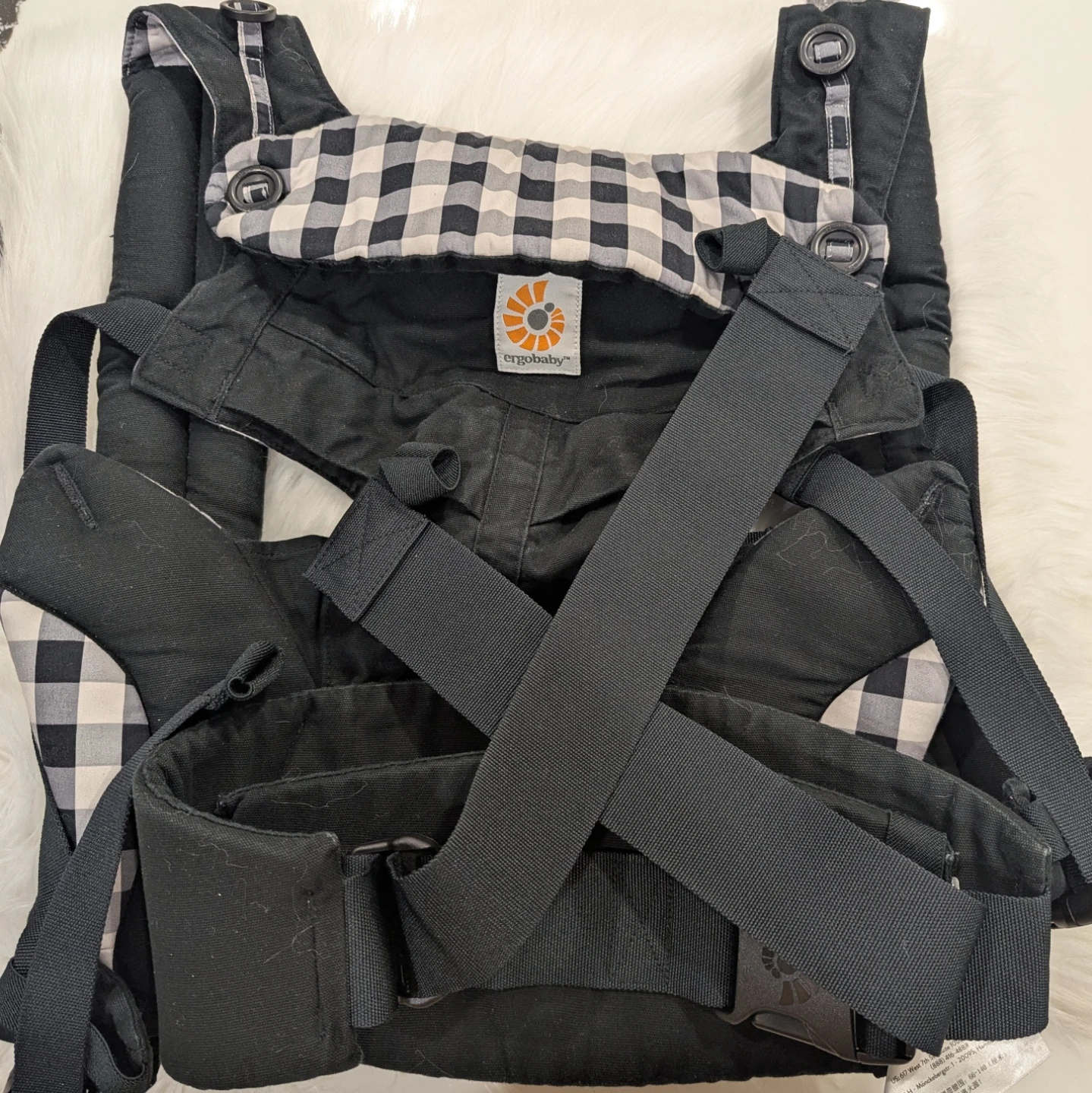 Ergobaby All Positions 360 Gingham Noir Baby Carrier