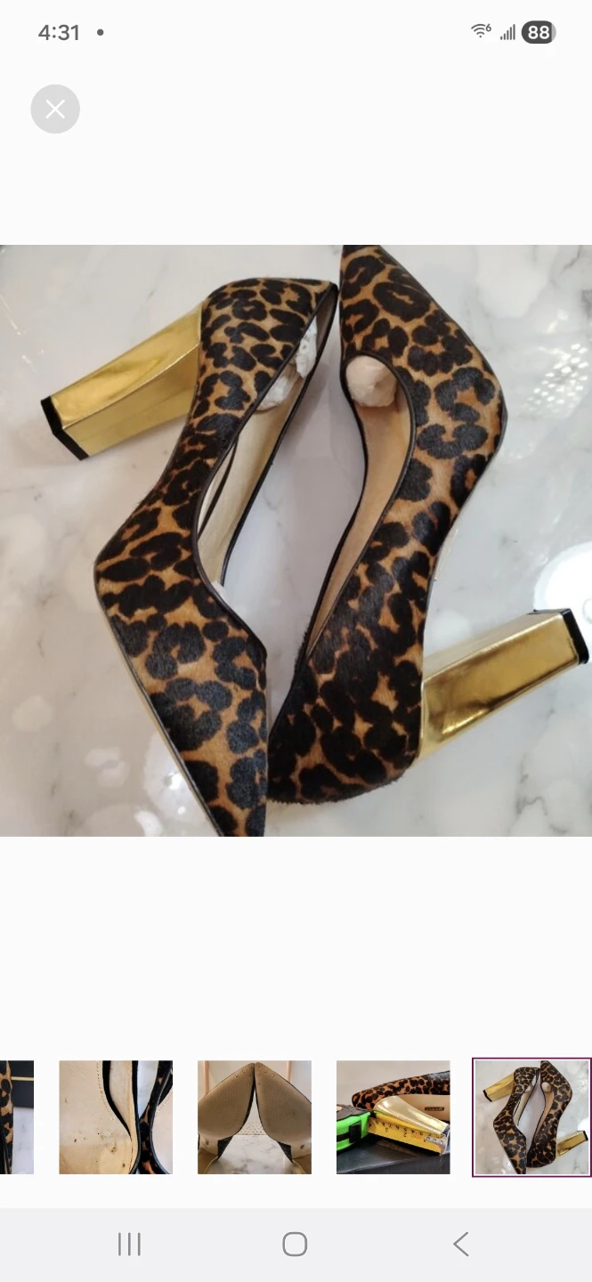 Louise et Cie Lo-Jenny Leopard Pony Hair Heels - photo 2