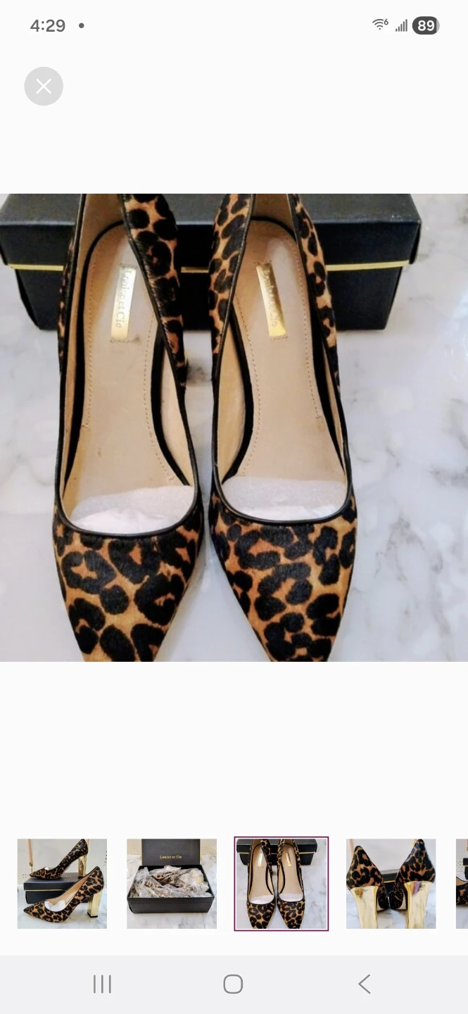 Louise et Cie Lo-Jenny Leopard Pony Hair Heels - photo 3