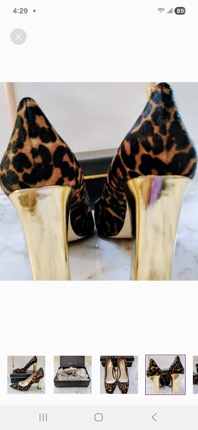 Louise et Cie Lo-Jenny Leopard Pony Hair Heels - photo 4