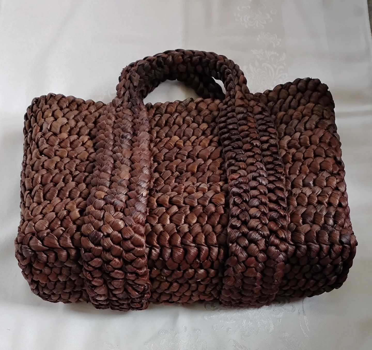 Ladies Brown Maize Straw Handbag - photo 2