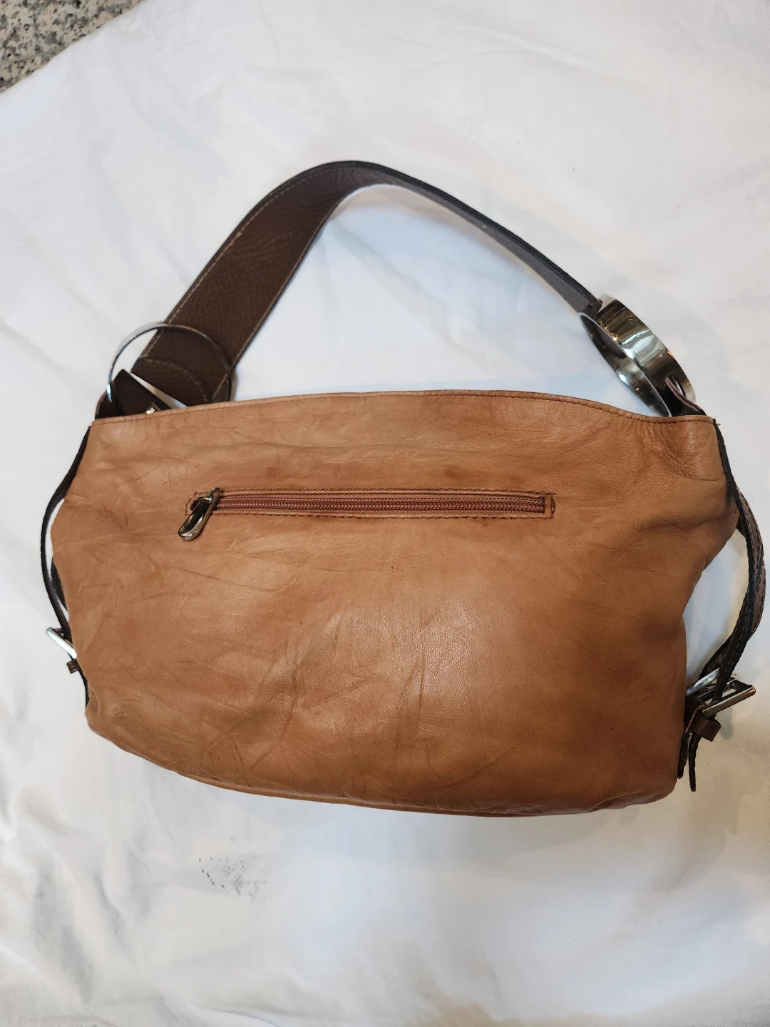 Tan Leather hand Bag