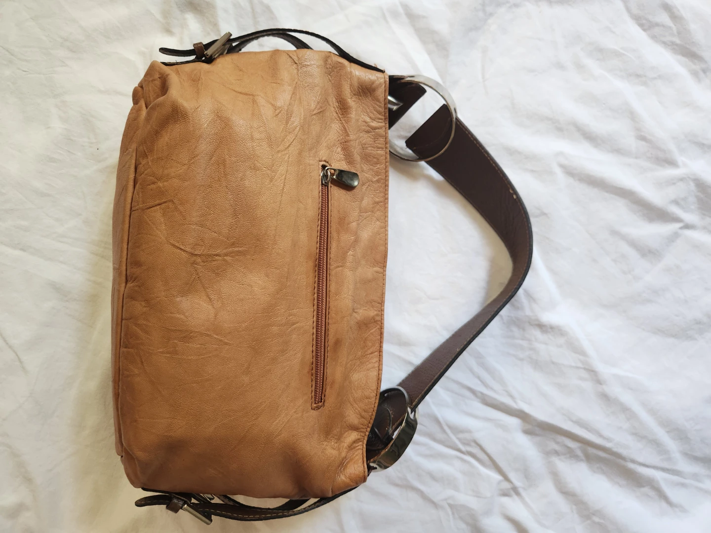 Tan Leather hand Bag - photo 2