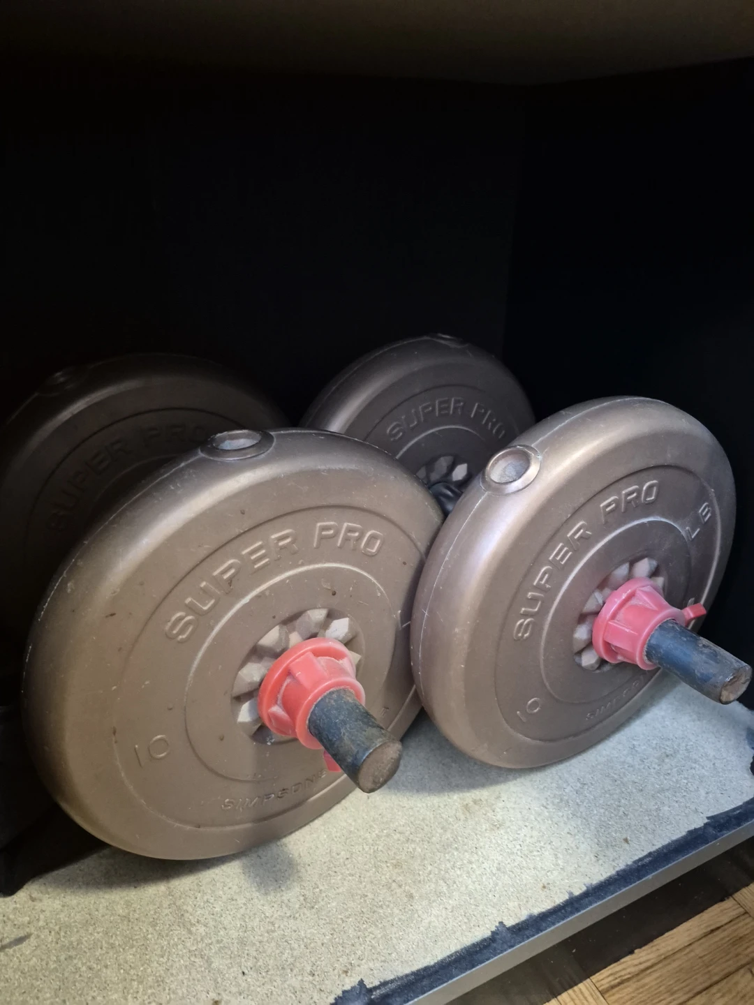 Super Pro Adjustable Dumbbells (Pair) - 10 lbs each
