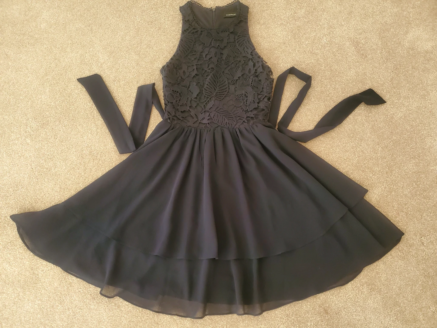 Navy Lace Halter Dress XXS - photo 4