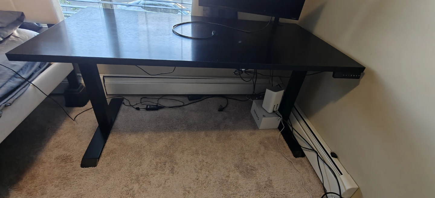 Black Standing Desk with Electric Height Adjustment