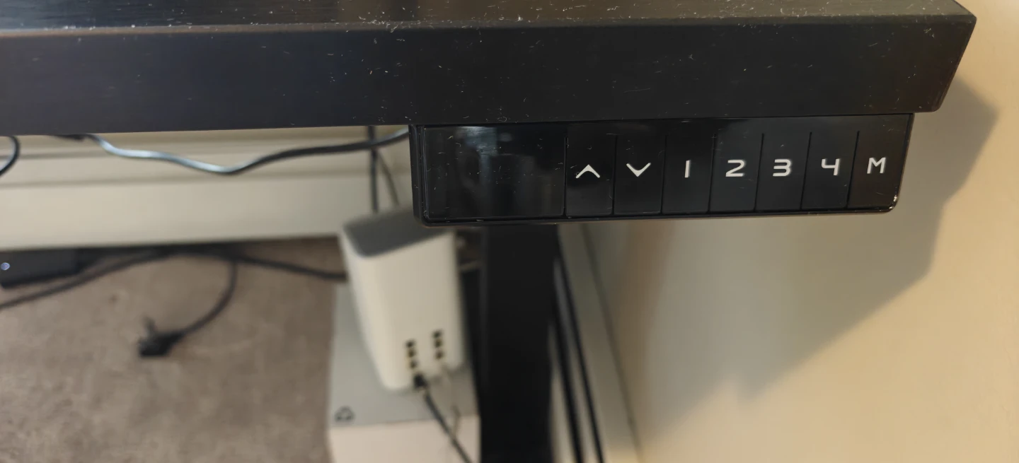 Black Standing Desk with Electric Height Adjustment - photo 2