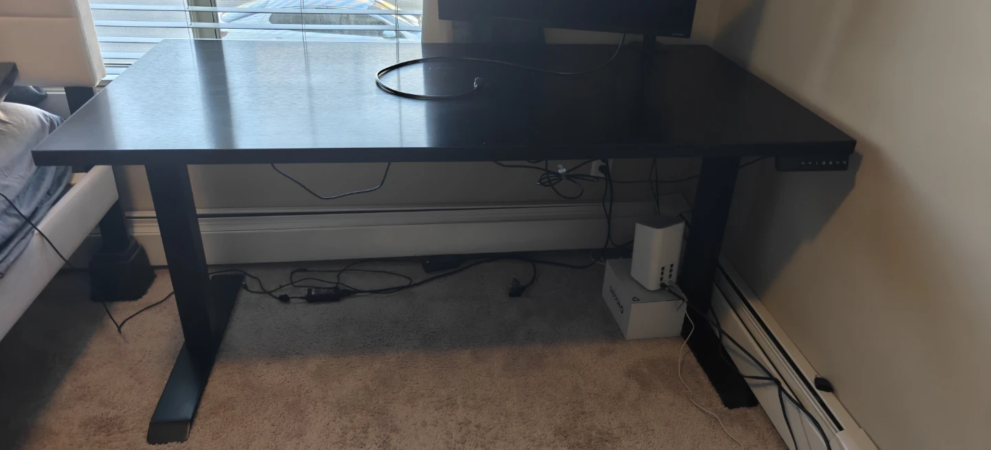 Black Standing Desk with Electric Height Adjustment - photo 3