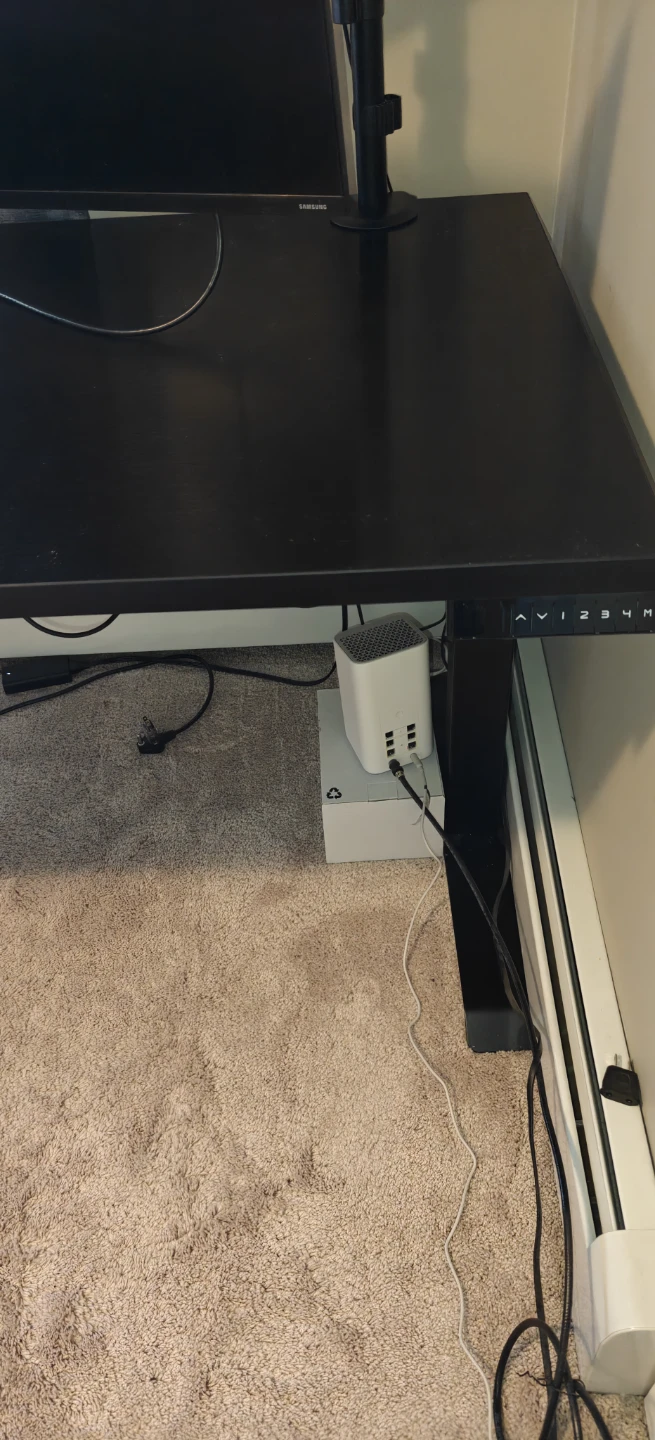 Black Standing Desk with Electric Height Adjustment - photo 4