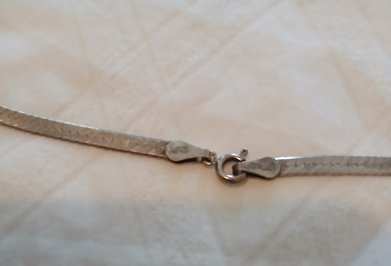 Sterling Silver Herringbone Necklace