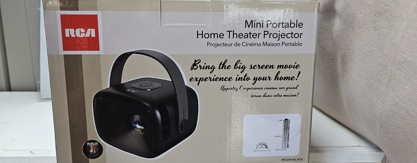 RCA Mini Portable Home Theater Projector - Black
