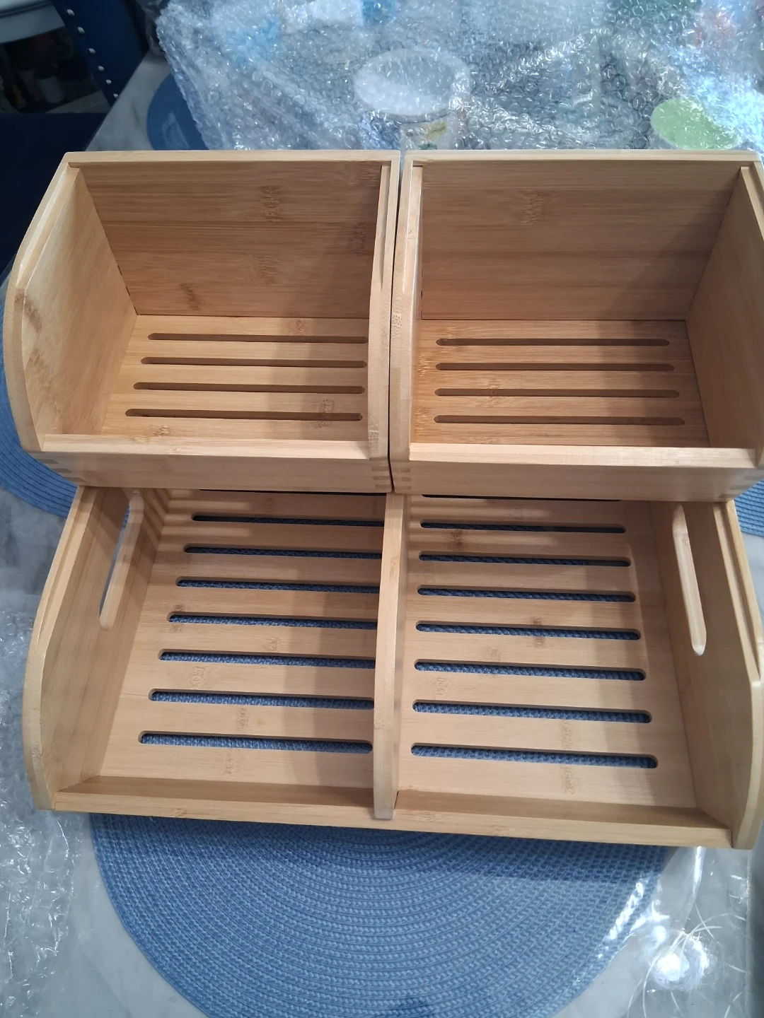 Bamboo Organizer Stackable Storage Bins - photo 5