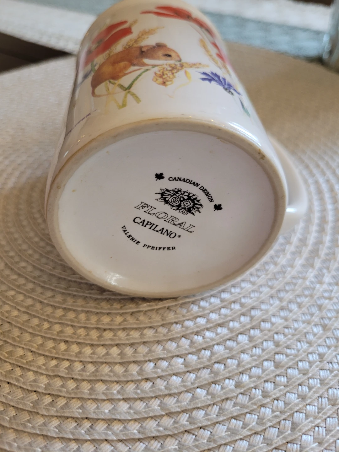 🐭 Vintage Floral Capilano Mouse Mug – Canadian Design ☕🌾 - photo 2
