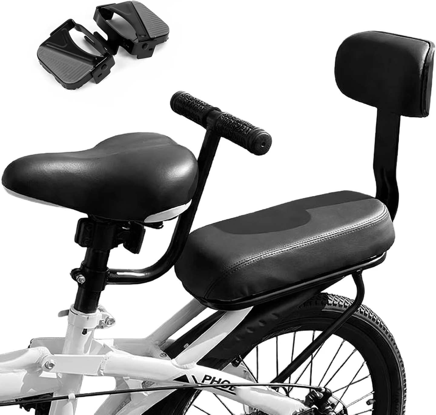 Kids Bike Seat with Handlebars and Footpegs - photo 5