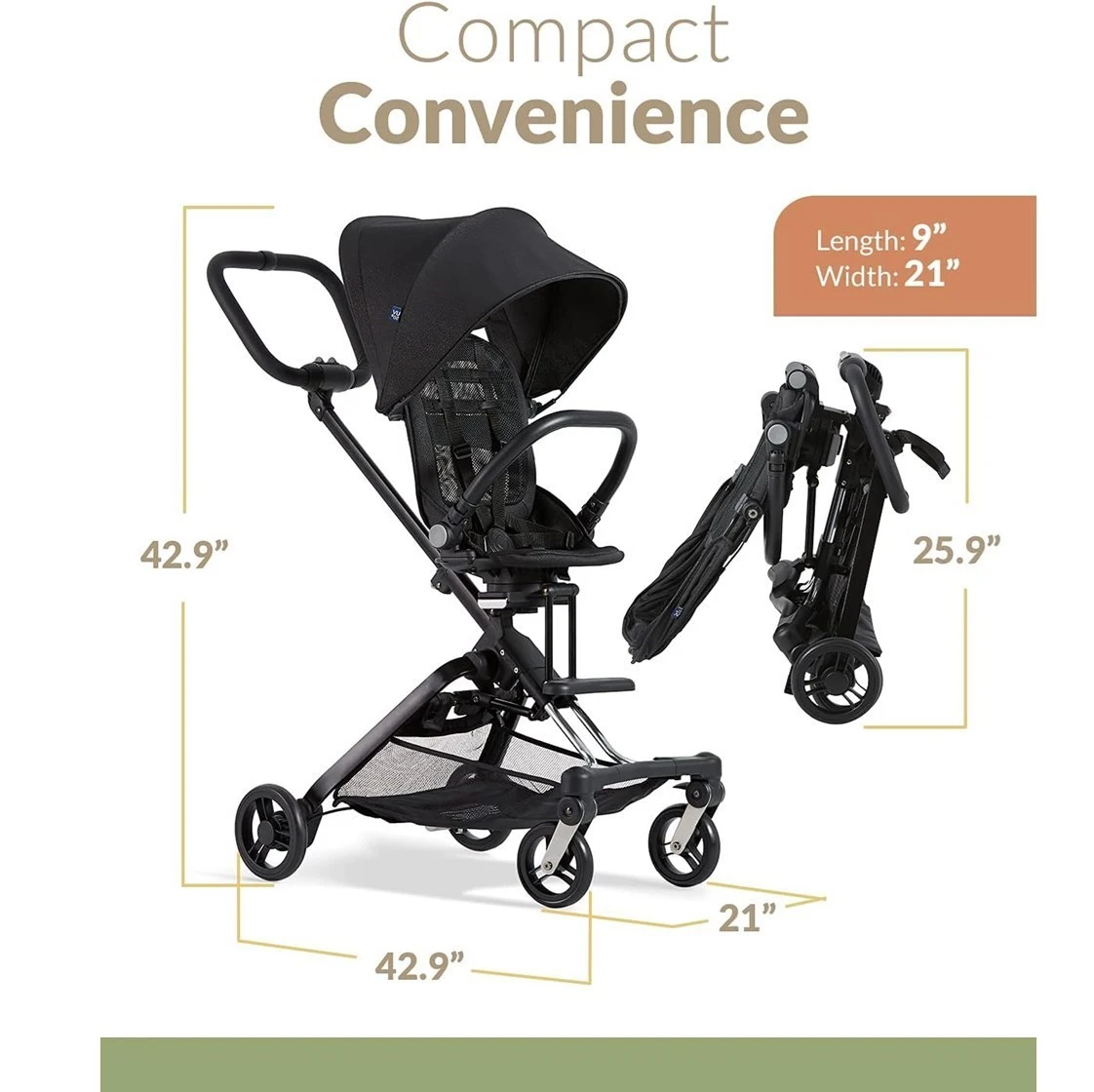 UNILOVE ON THE GO 2-IN-1 LIGHTWEIGHT STROLLER - photo 2