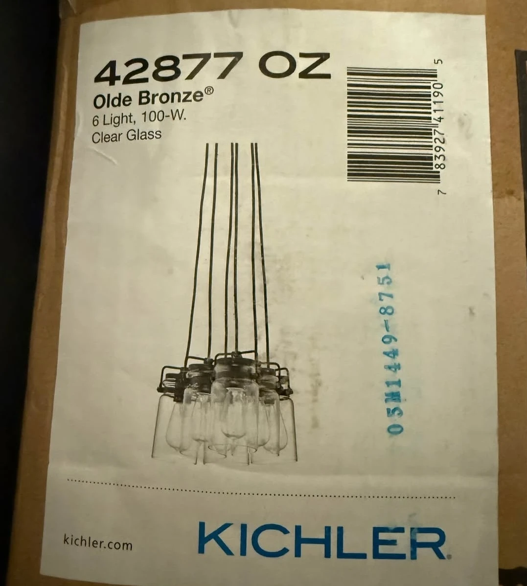 Kichler Brinley 6 Light Pendant - Olde Bronze - photo 2