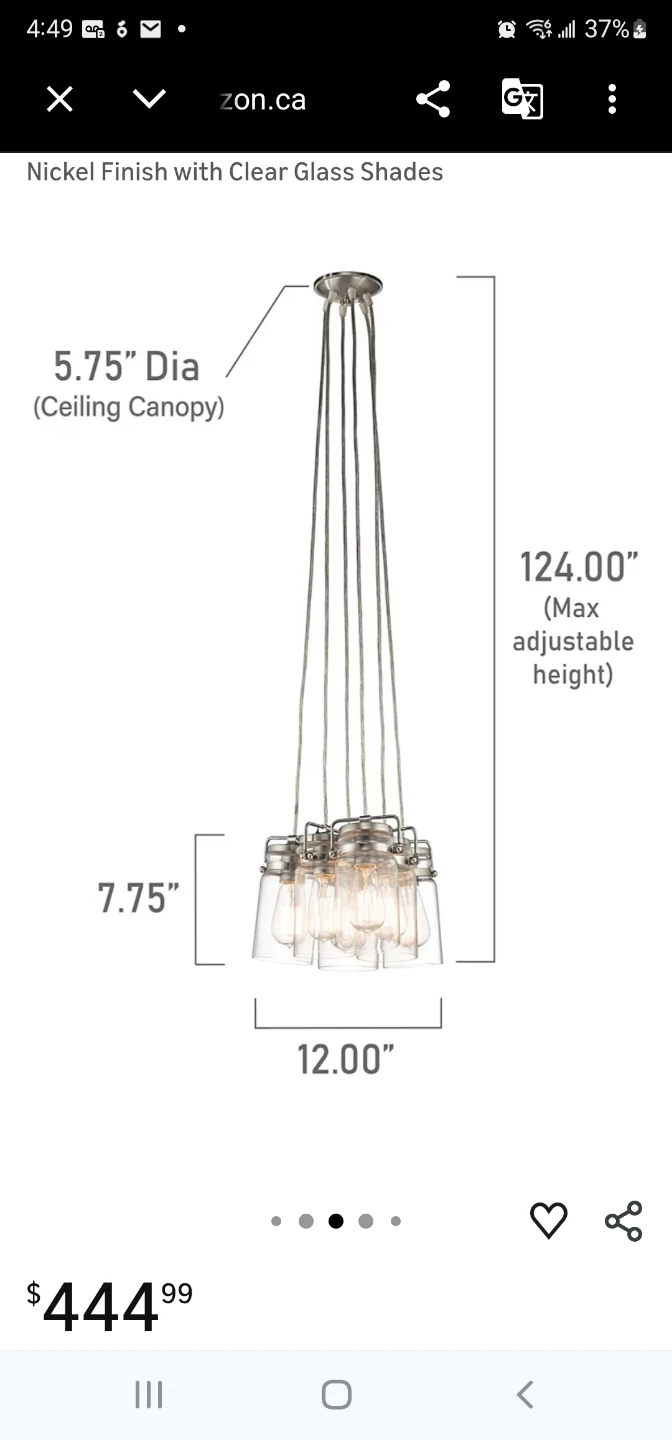 Kichler Brinley 6 Light Pendant - Olde Bronze - photo 4