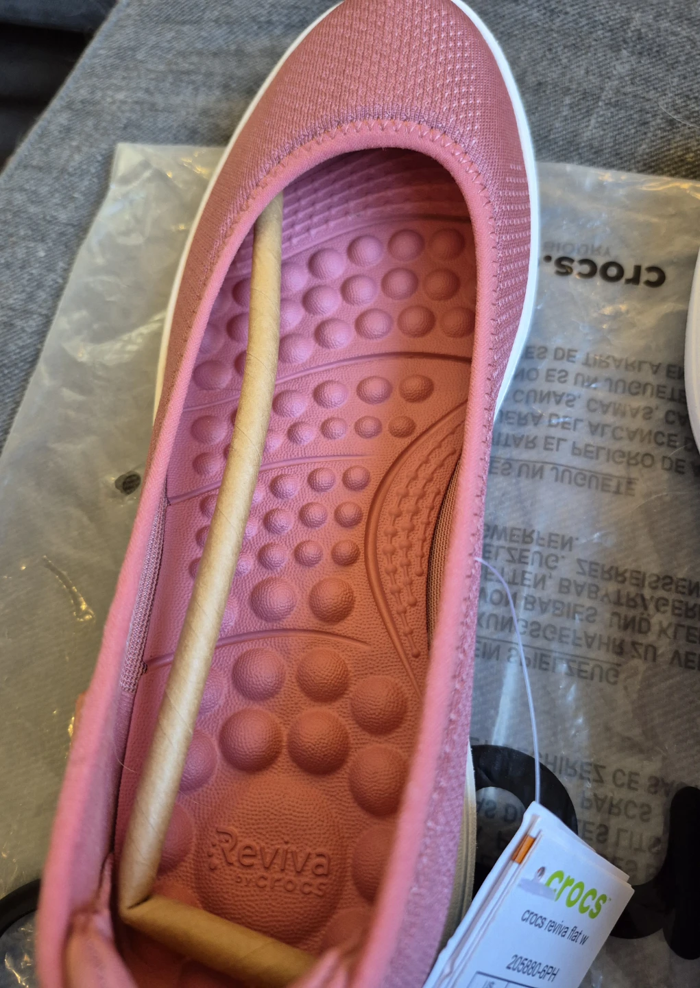 Crocs Reviva Flat W Shoes Pink Size 7