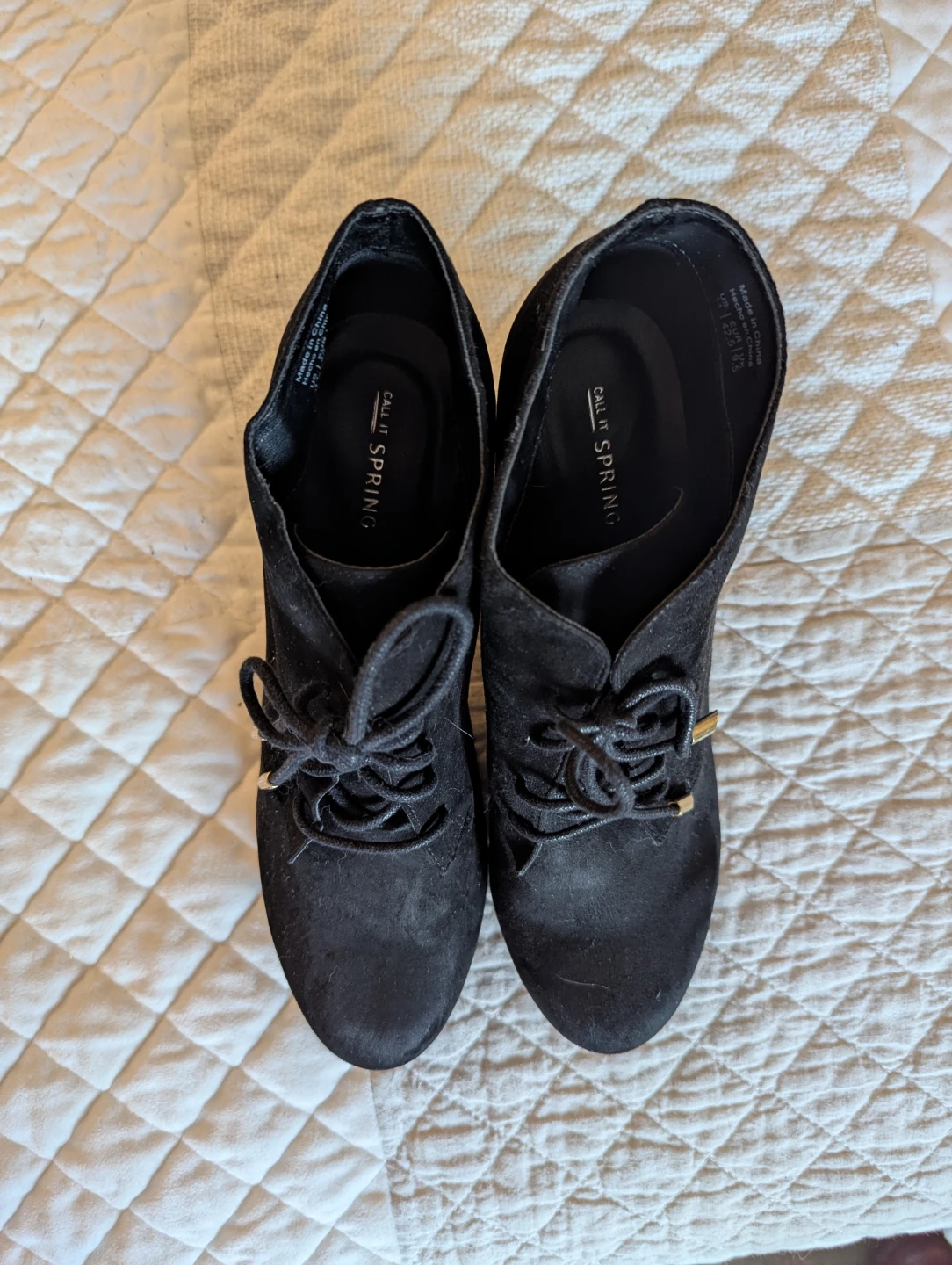 US 11 Call It Spring Black Faux Suede Ankle Boots - photo 3