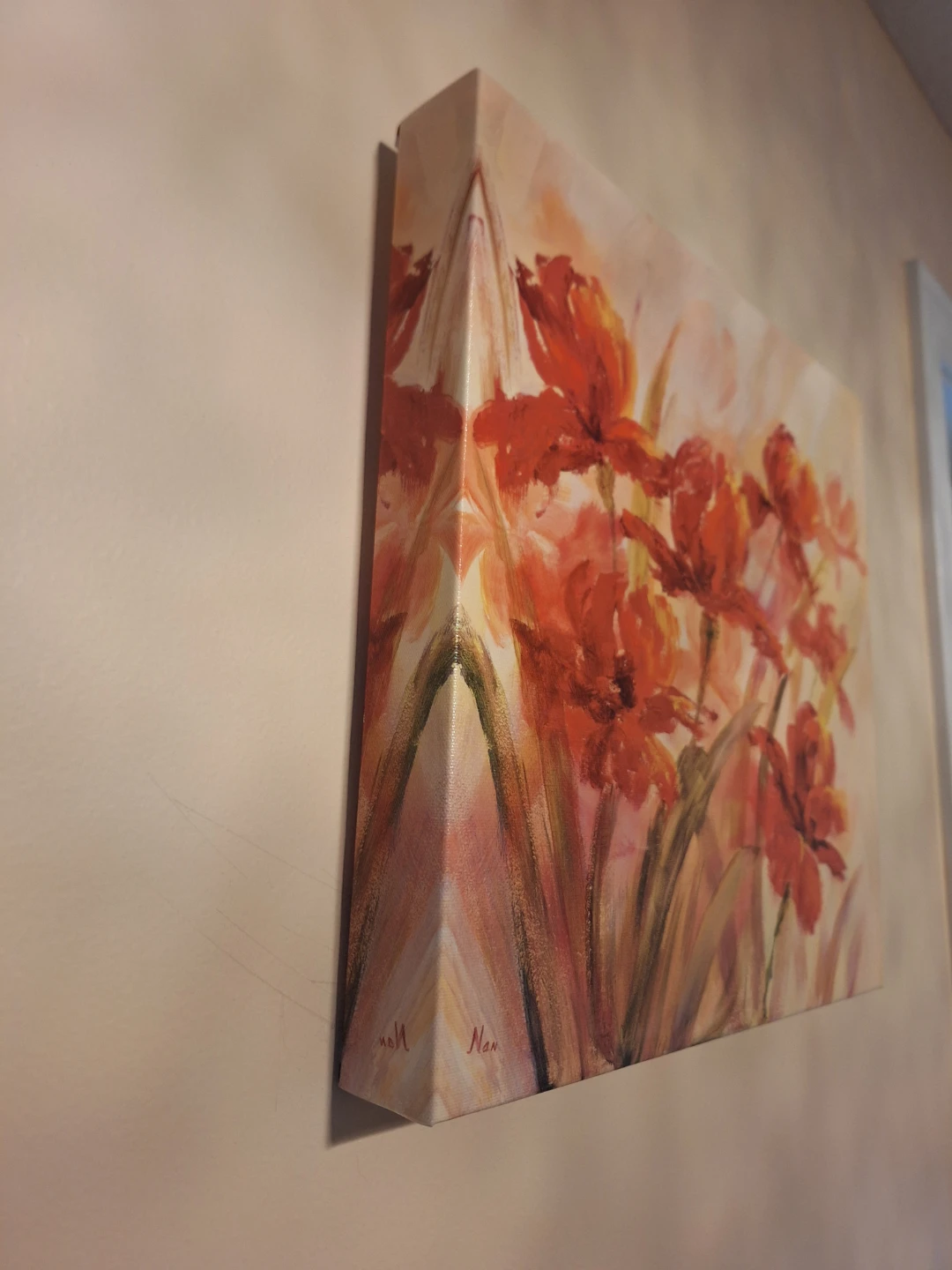 Canvas Wall Art - Red Flowers Painting - photo 3
