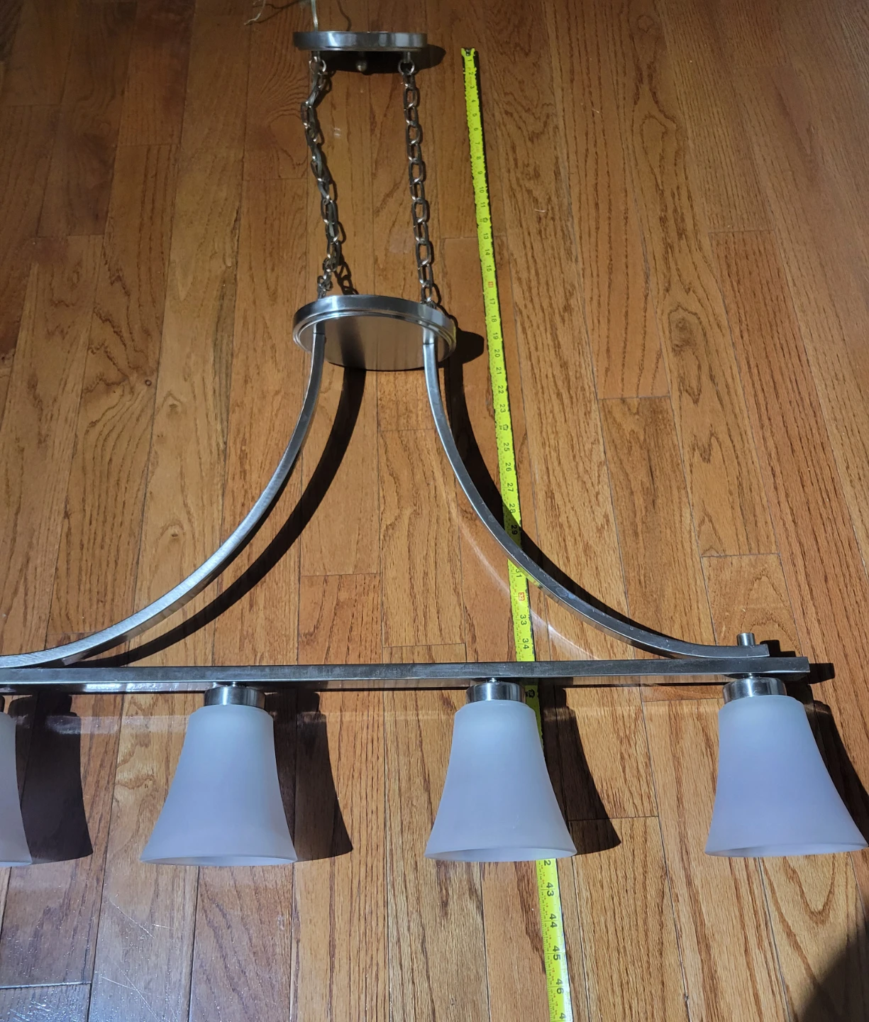 4-Light Brushed Nickel Pendant Light Fixture - photo 4