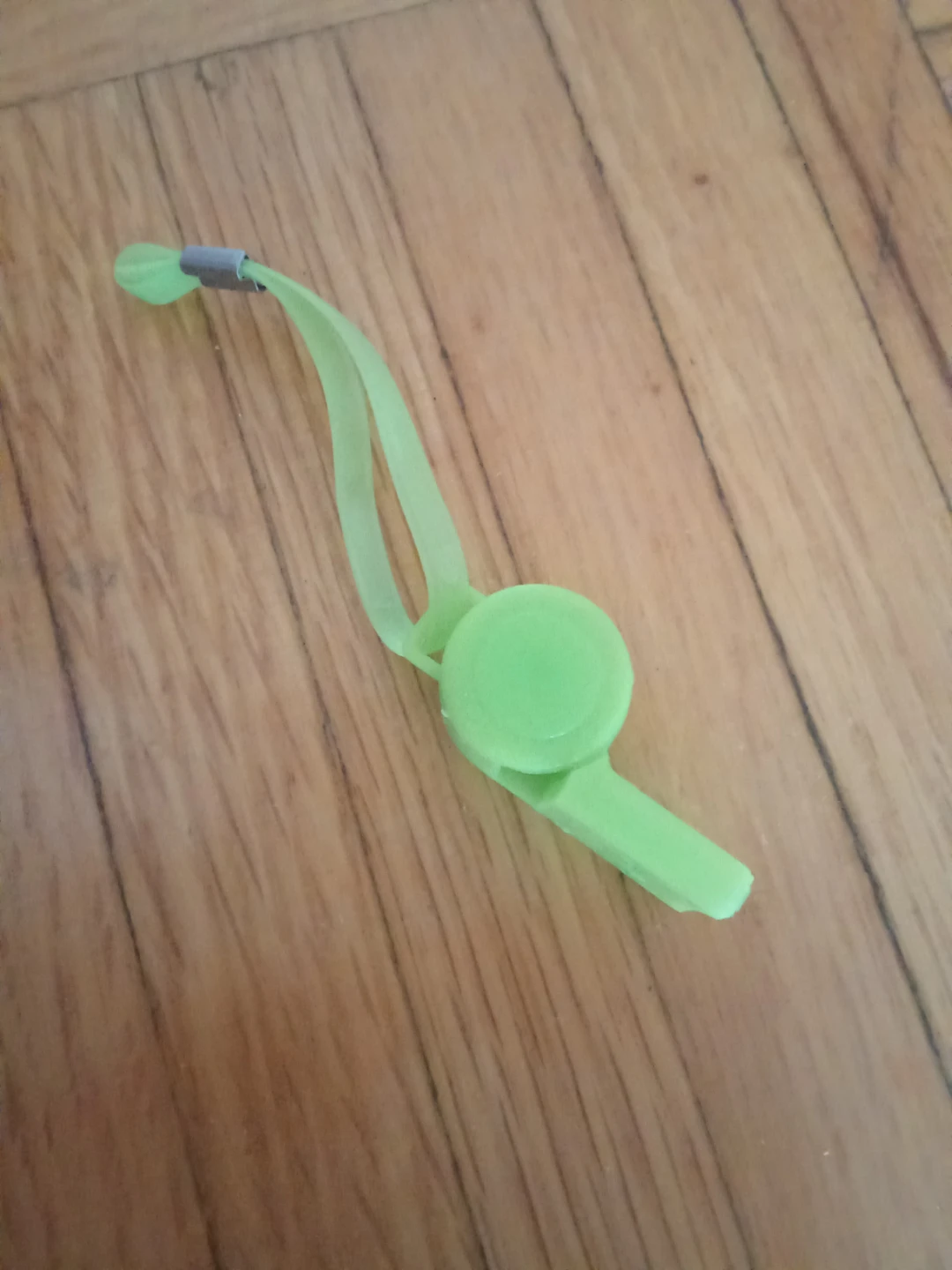 Green Plastic Whistle with Lanyard - photo 2