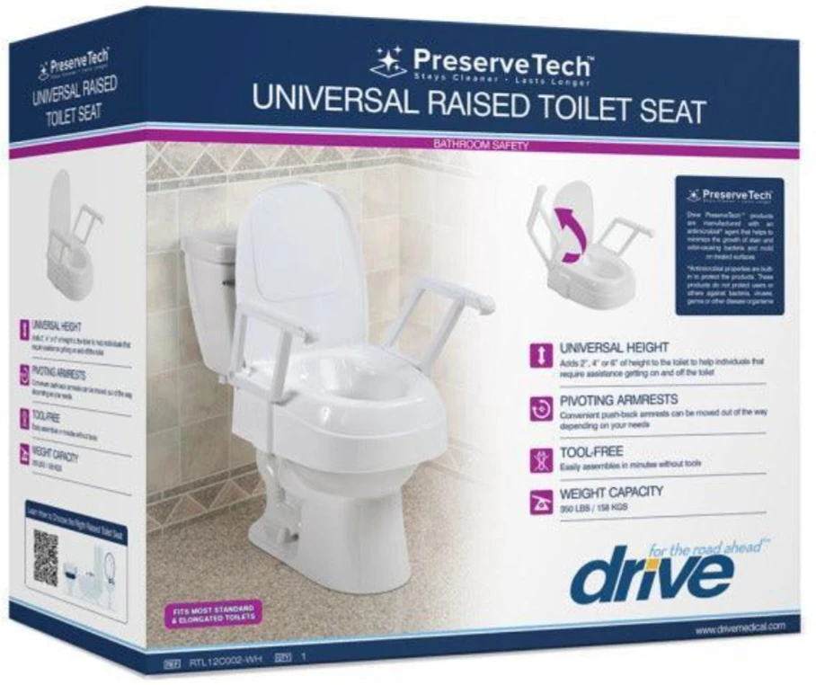BNIB Drive Medical PreserveTech Universal Raised Toilet Seat - photo 2