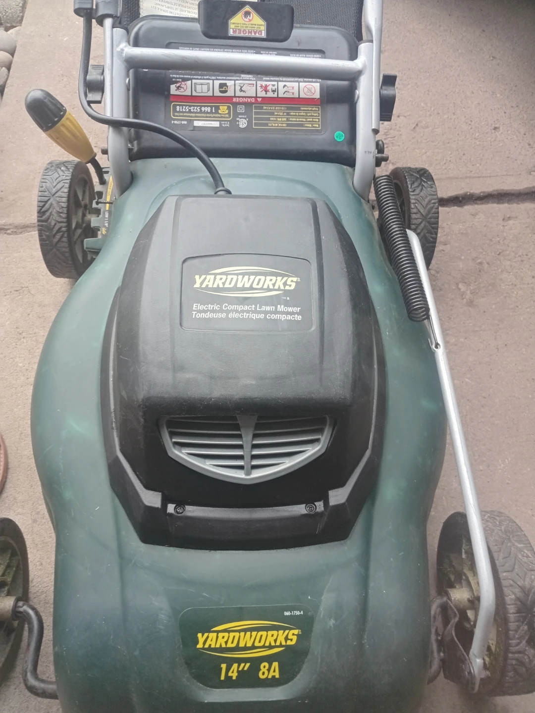 Yardworks 14" Electric Compact Lawn Mower - 8A - photo 2