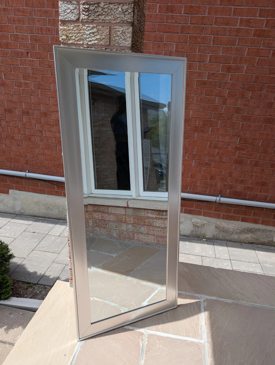 Silver Framed Mirror 23 X 53"