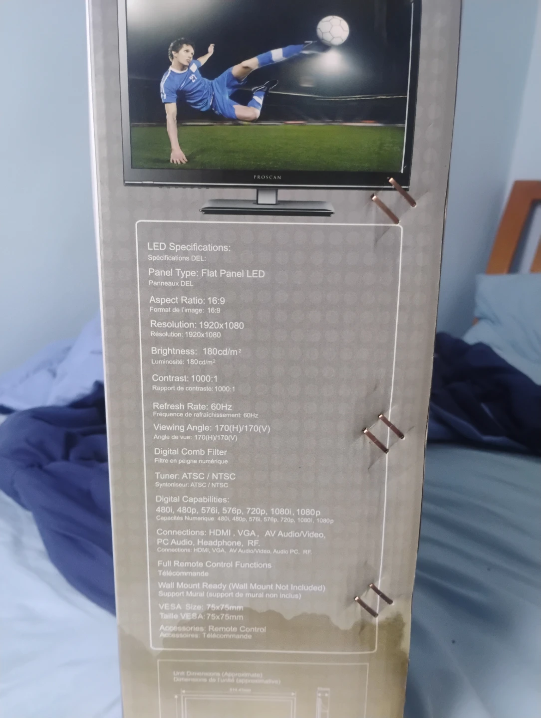 Proscan 22" LED TV - Model PLED2243A-E - photo 2