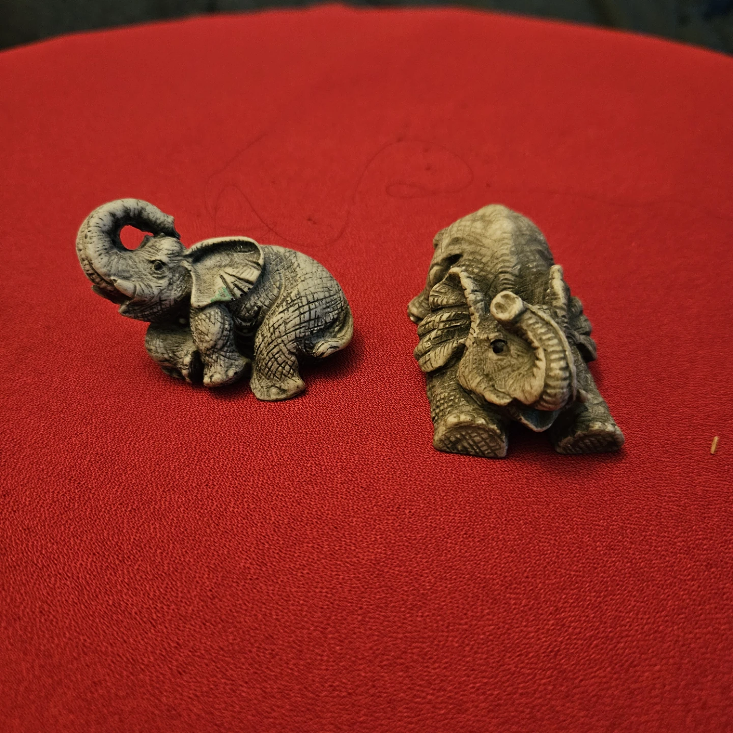 Set of 2 Elephant Figurines