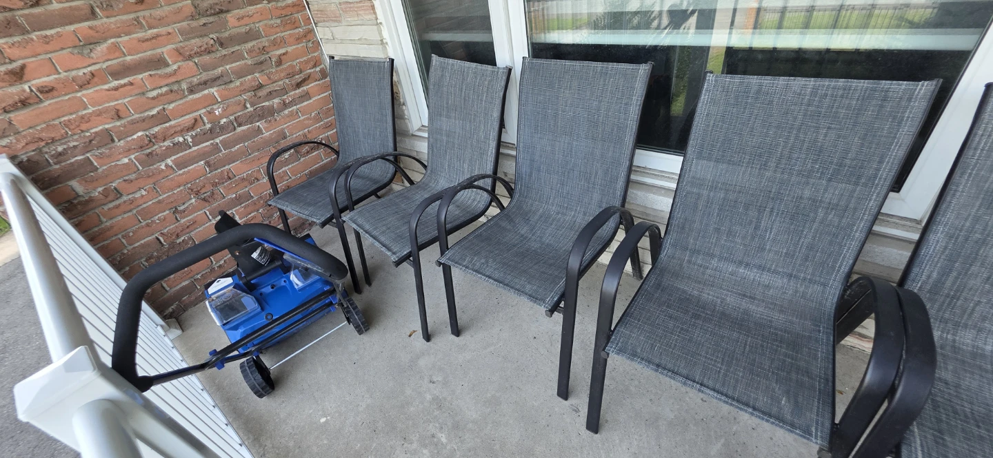 Set of 4 Grey Patio Chairs