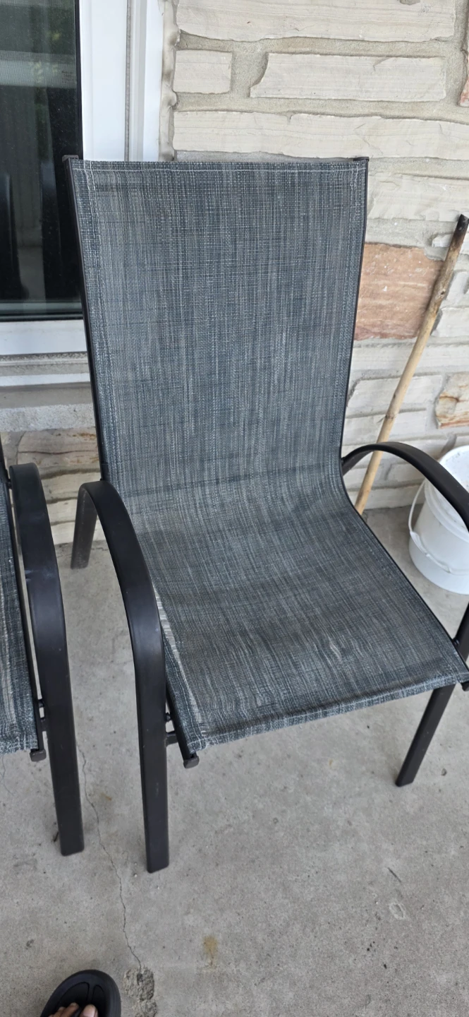 Set of 4 Grey Patio Chairs - photo 3