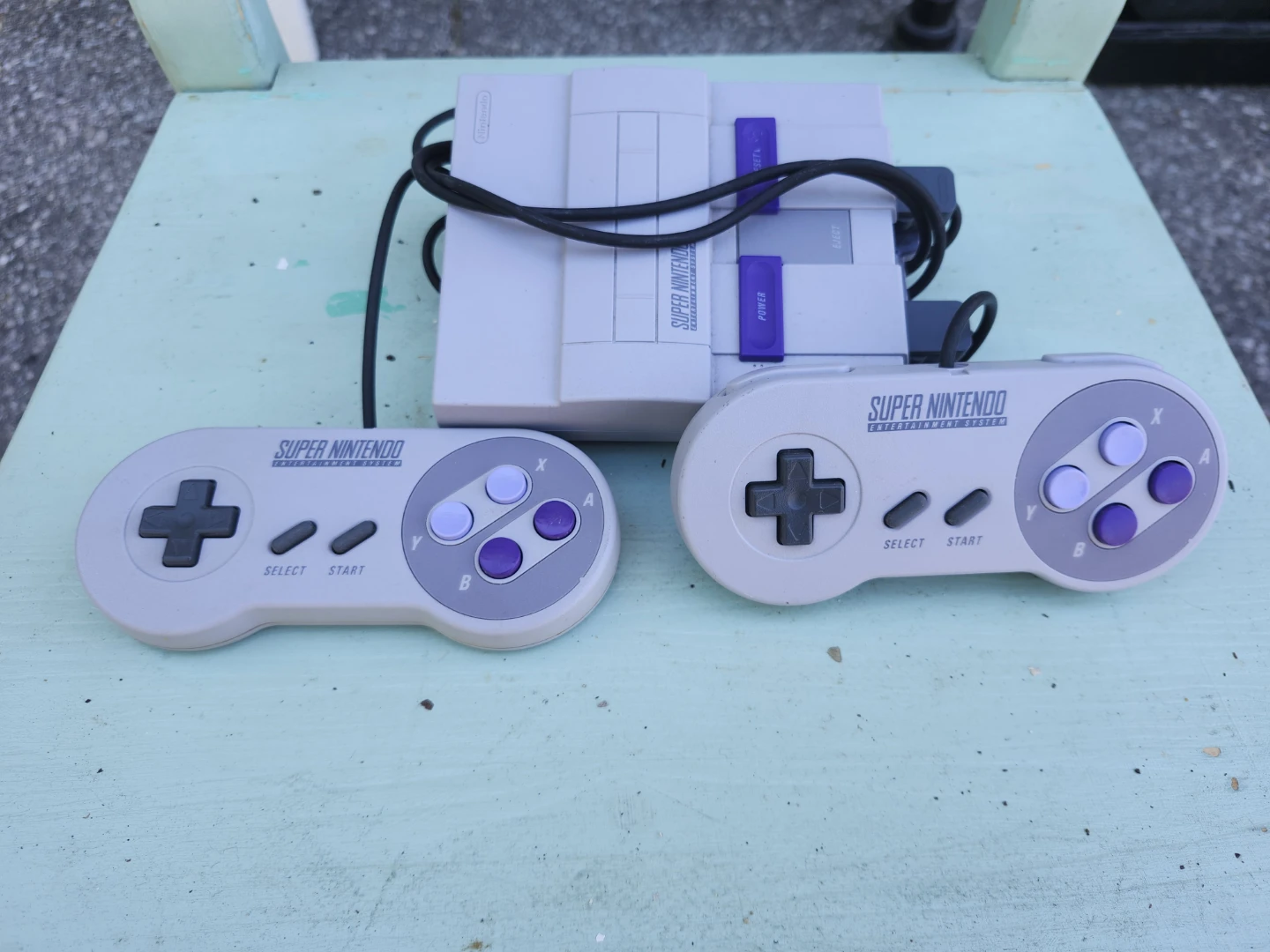Super Nintendo Entertainment System Console with Controllers