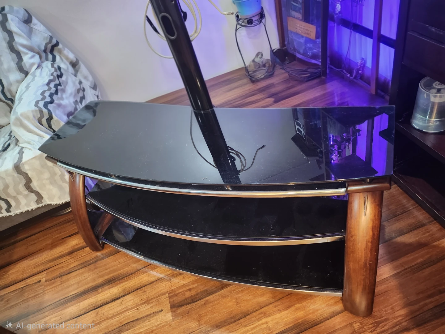 Curved Glass Entertainment Unit
