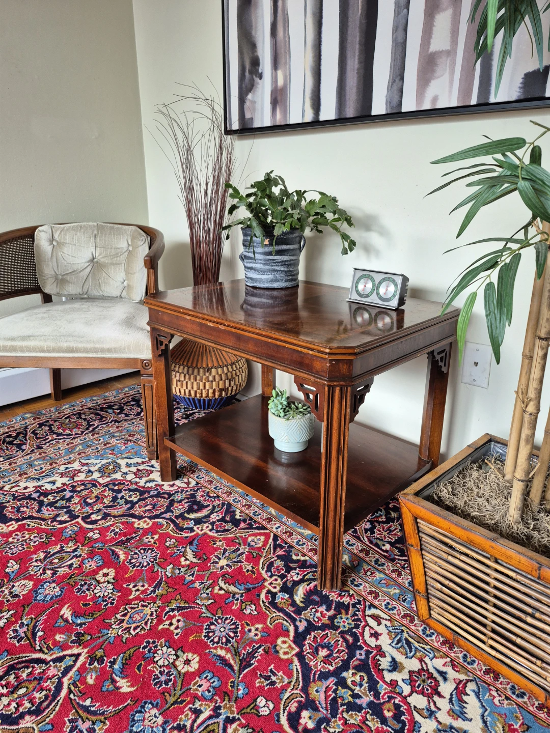 Wooden End Table with Lower Shelf by Lane Furniture - photo 3