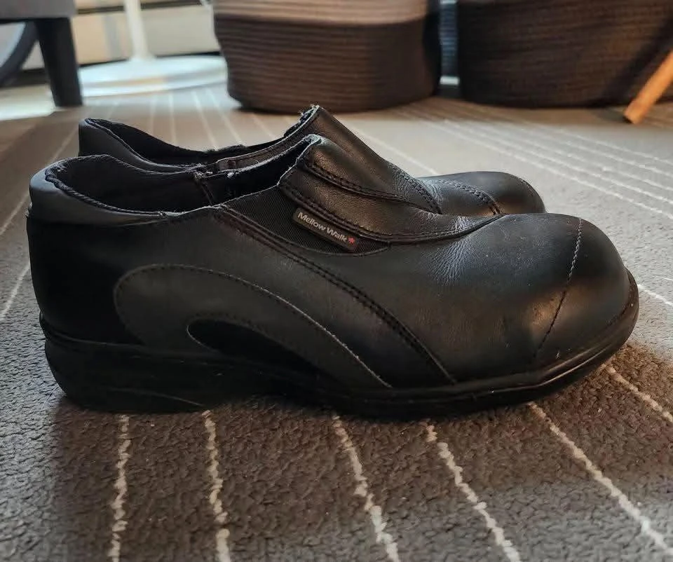 Black Leather Safety  Shoes